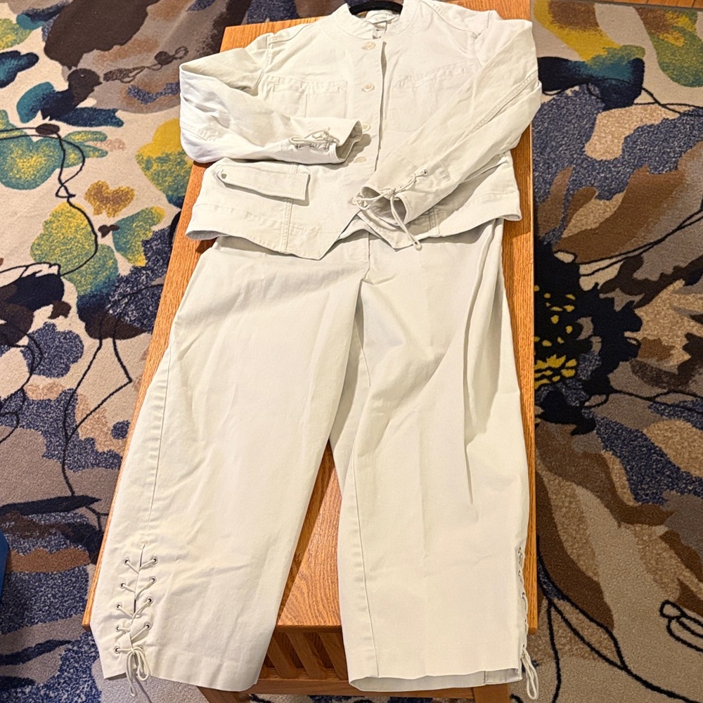Christopher & Banks Light Beige Two-Piece Set